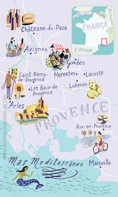 Mapa Provence via Pinterest